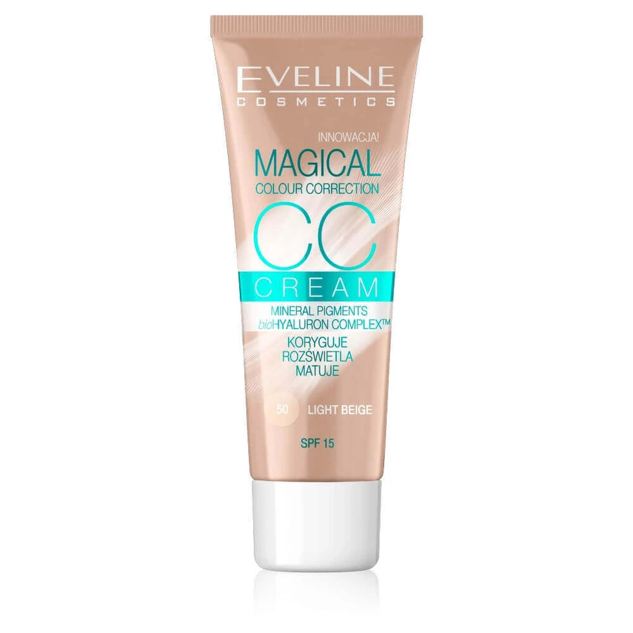 Eveline Cosmetics Magical Colour CC Cream Fond de ten multifuncțional 50 Light Beige, 30 мл: ціни та характеристики