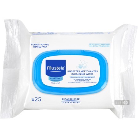 Очищающие салфетки Mustela Physiobebe для лица, 25 шт