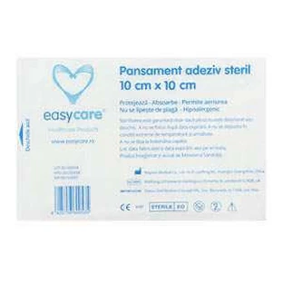 Стерильная клейкая повязка с впитывающей подушечкой, 10x10 см, EasyCare