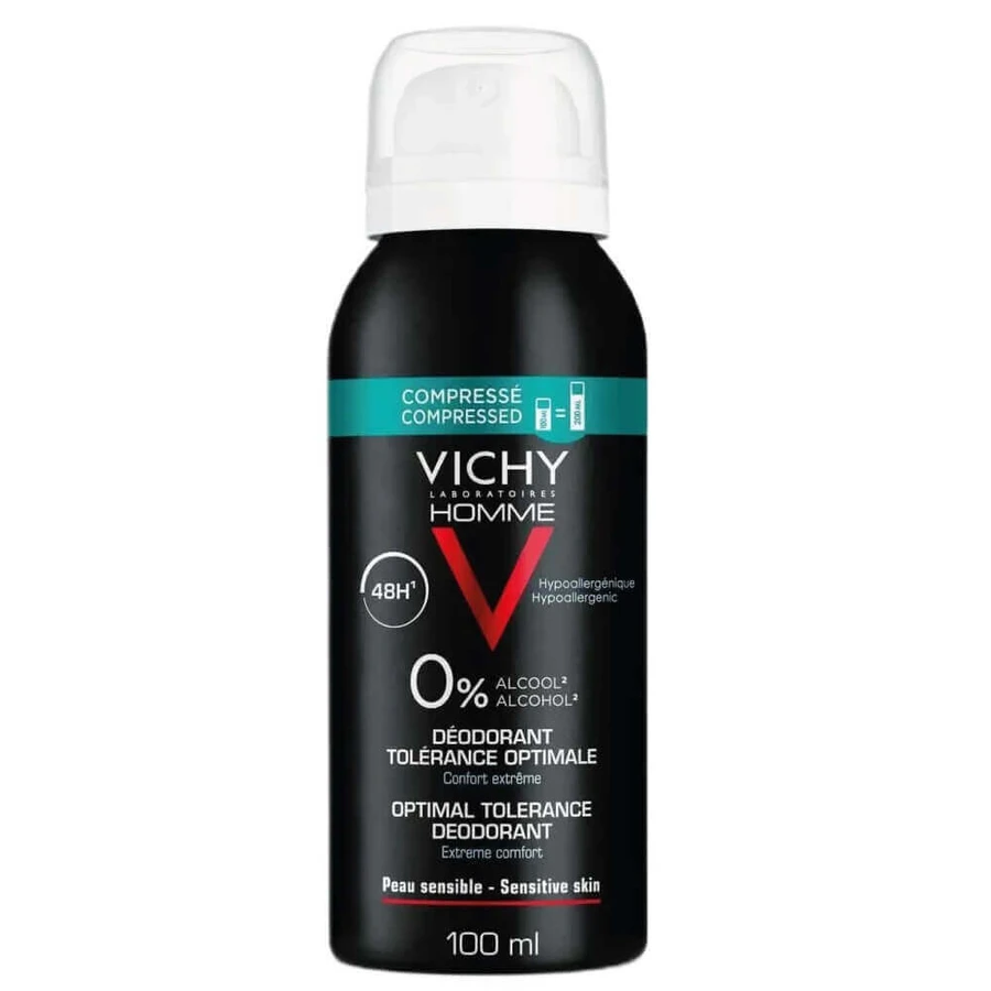 Vichy Homme Optimal Tolerance 48H, чоловічий дезодорант, 100 мл: ціни та характеристики