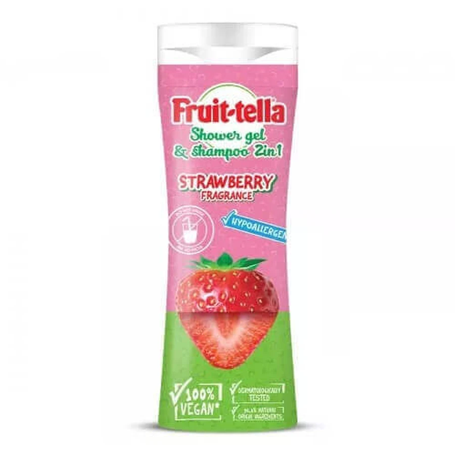 Гель і шампунь для душу 2 в 1 з полуницею Fruittella, 300 мл: ціни та характеристики