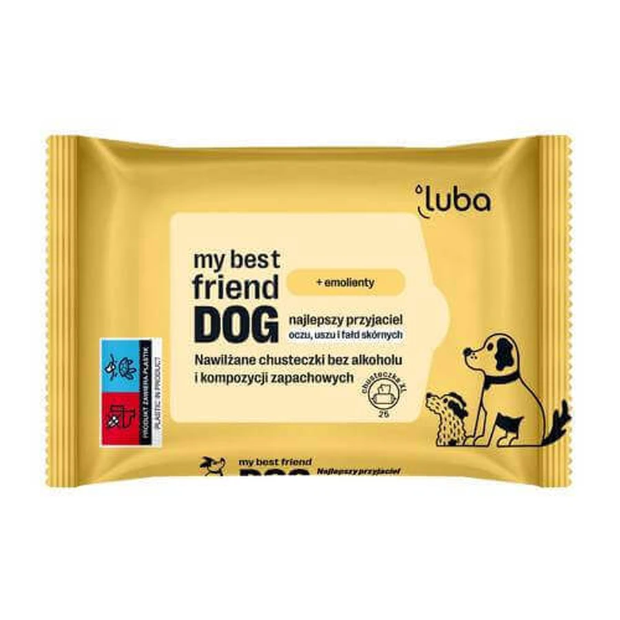 Luba my best friend DOG Вологі серветки для чутливих зон 25 шт: ціни та характеристики