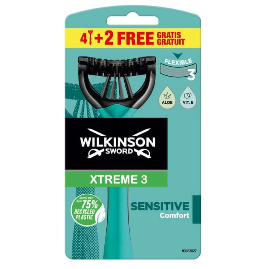 Wilkinson Sword Xtreme 3 Sensitive, одноразова бритва, 6 шт: ціни та характеристики