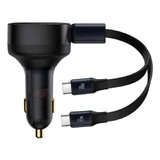 Автомобільний зарядний пристрій Baseus Enjoyment 2-в-1 33 Вт 2x USB C (штекер) - чорний