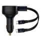 Автомобільний зарядний пристрій Baseus Enjoyment 2-в-1 33 Вт 2x USB C (штекер) - чорний