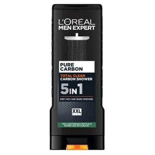Гель для душа L'Oreal Paris Men Expert Pure Carbon Total Clean 5-в-1, 400 мл