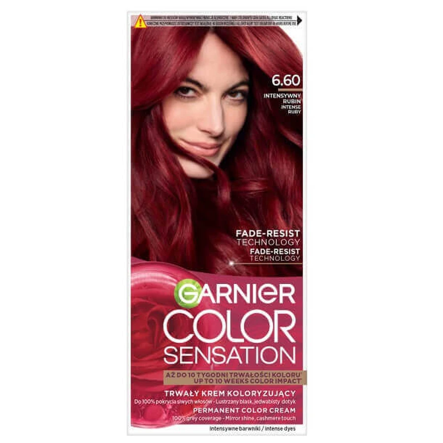 Крем-краска для волос Garnier Color Sensation, оттенок 6.60, насыщенный рубиновый: цены и характеристики