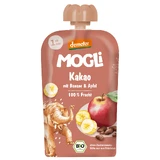 Органическое пюре, 1 год+, какао, яблоки и бананы, 100 г, Mogli