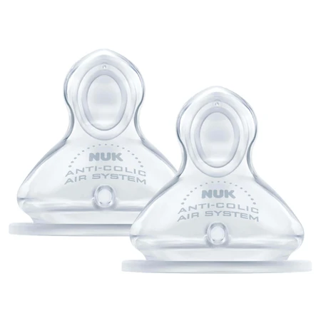 NUK First Choice+, tetină pentru biberon, кремній, mărimea M, 0-6 luni, 2 bucăți: ціни та характеристики