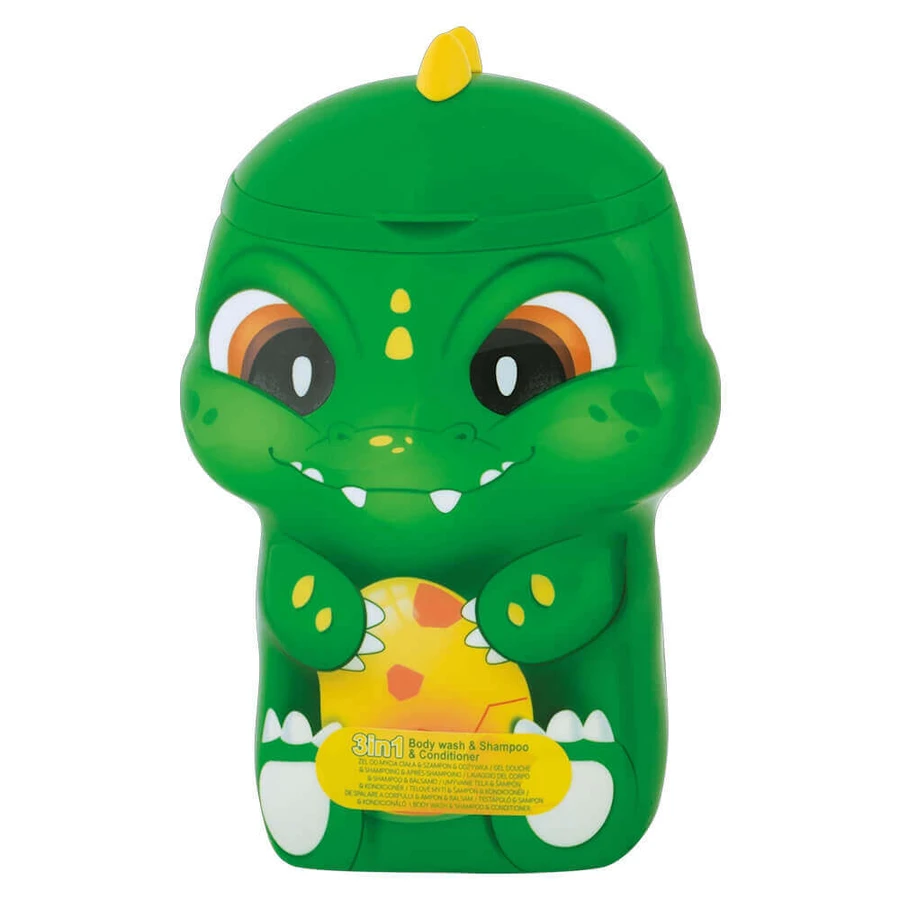 Гель для душа, шампунь и кондиционер 3 в 1, зеленый, Dinosaurs Geko, Blueberry, 400 мл, Dino: цены и характеристики