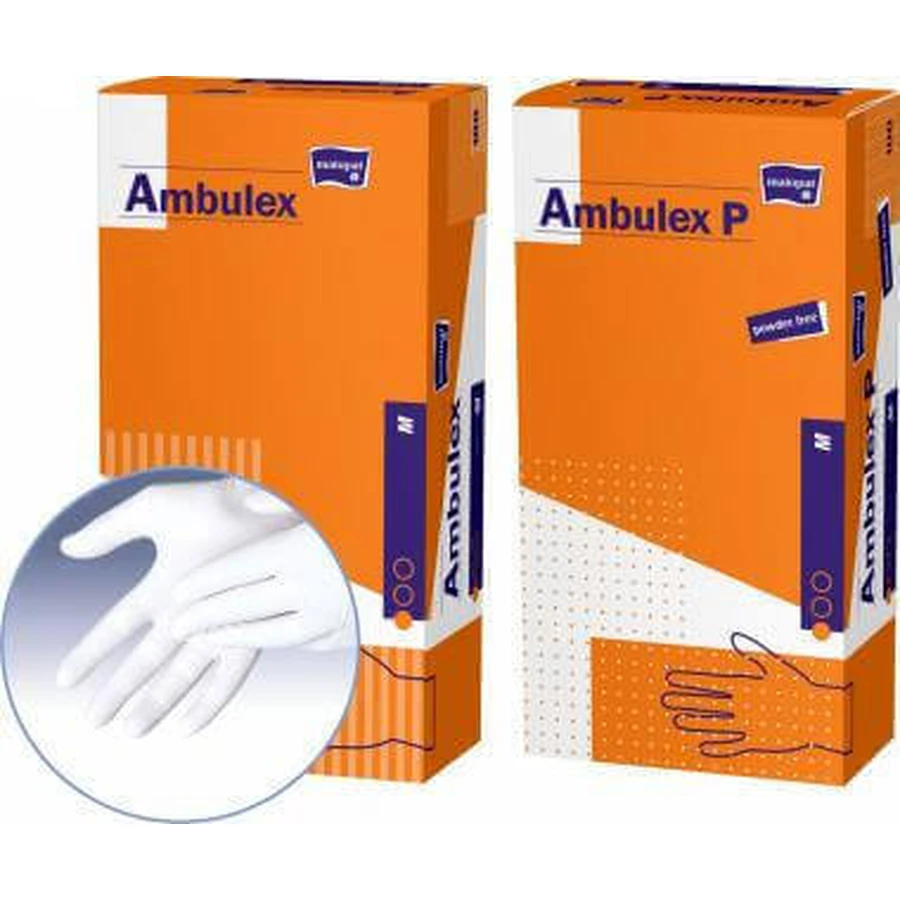Латексные перчатки Ambulex XL непрозрачные 100 шт.: цены и характеристики