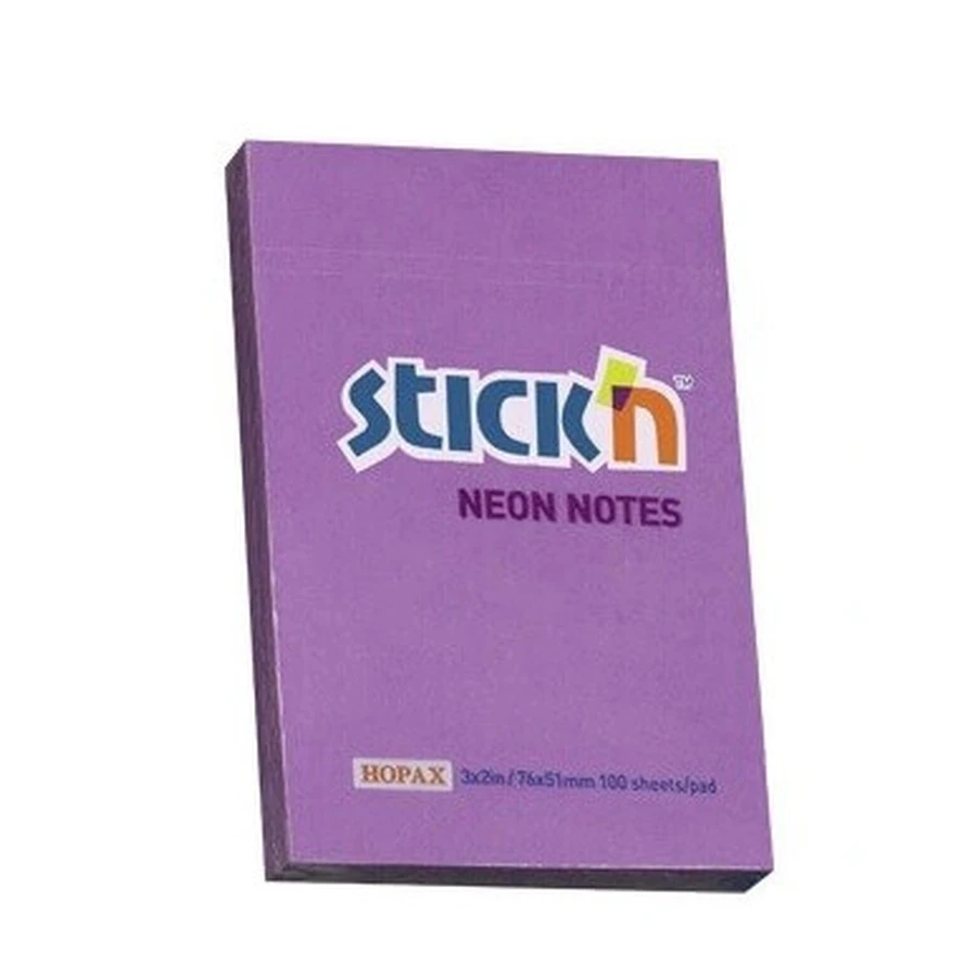 Stick'n, стикеры для заметок, 100 листов, фиолетовый неоновый: цены и характеристики