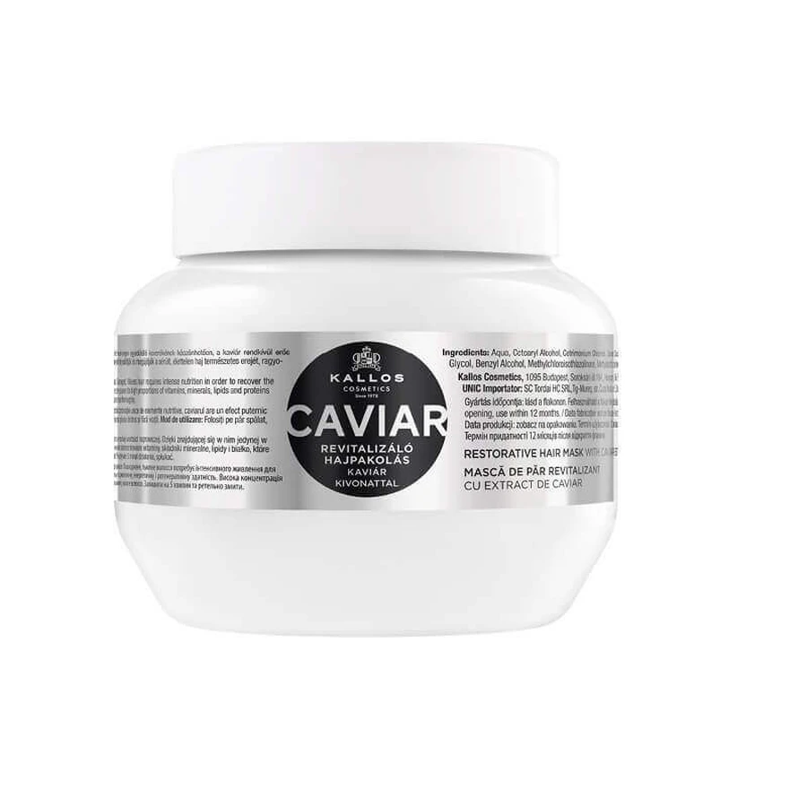 Kallos KJMN Caviar Restorative Hair Mask відновлююча маска для волосся з екстрактом ікри, 275 мл: ціни та характеристики