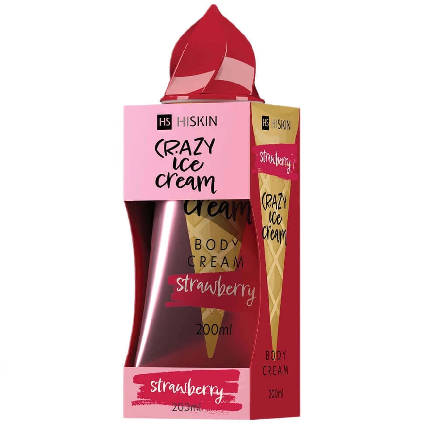 Крем для тела HiSkin Crazy Ice Cream со вкусом клубники, 200 мл: цены и характеристики