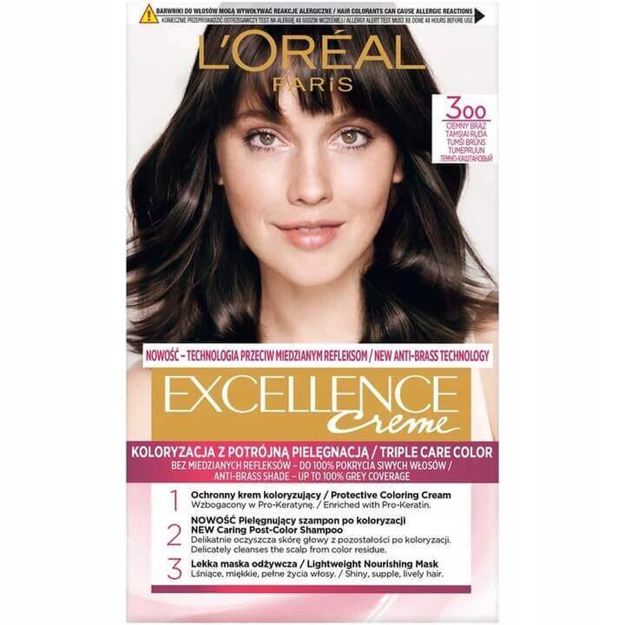 Крем-фарба для волосся L Oreal Paris Excellence 300 Dark Brown: ціни та характеристики