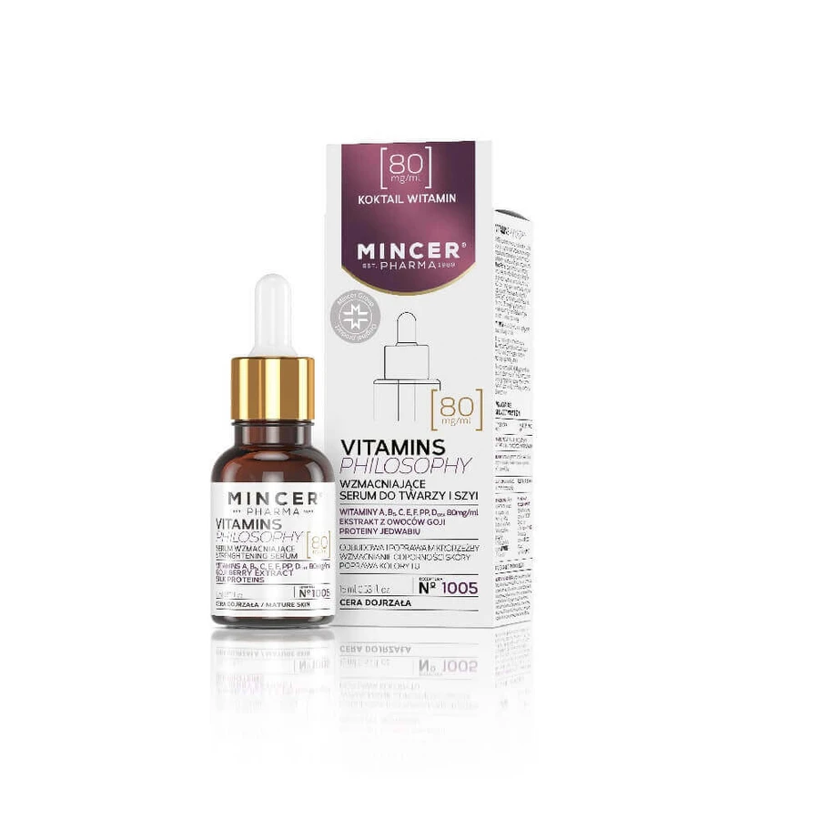 Mincer Pharma Vitamins Philosophy Зміцнююча сироватка для обличчя, 15 мл: ціни та характеристики