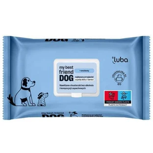 Luba my best friend DOG Вологі серветки для очищення та захисту шкіри та шерсті 60 шт