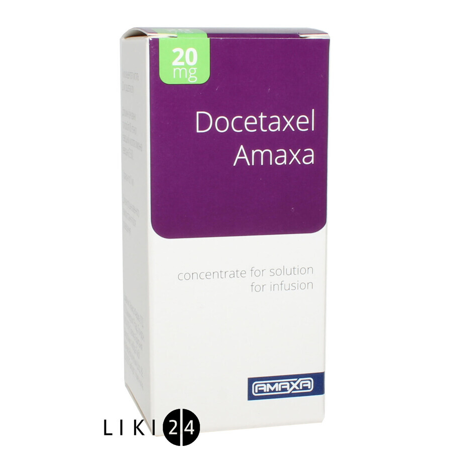 Доцетаксел амакса концентрат д/р-ра д/инф. 20 мг/мл фл. 1 мл