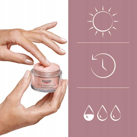 Eucerin Hyaluron-Filler+Elasticitate, крем для обличчя рожевого кольору, SPF 30, 50 мл: ціни та характеристики