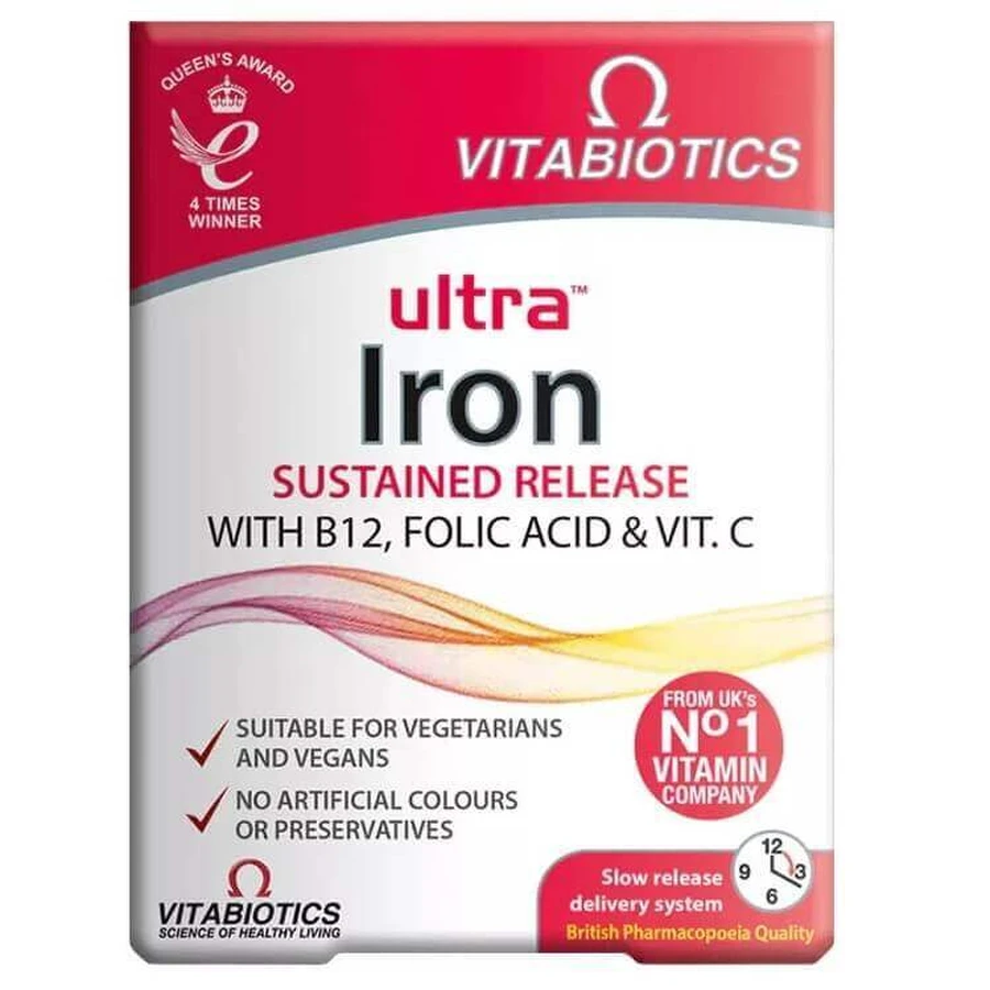 Vitabiotics Ultra Iron, 30 компонентов: цены и характеристики