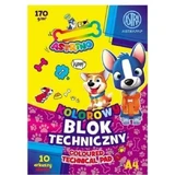 Кольоровий технічний блокнот А4 170г/м2, 10 арк