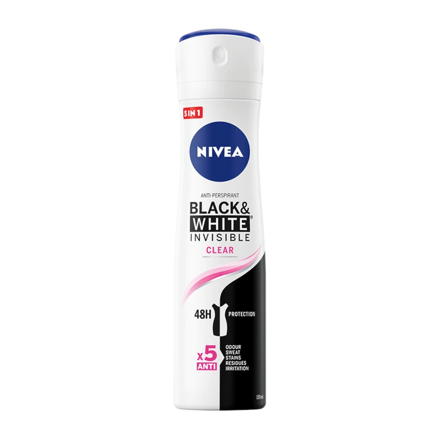 Антиперспірант Nivea Black & White Invisible Clear, 150 мл: ціни та характеристики