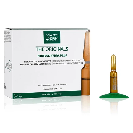 MartiDerm The Originals Proteos Hydra Plus, зволожуюча сироватка з антиоксидантами, суха шкіра, 2 мл х 10 ампул ПОШКОДЖЕНА УПАКОВКА: ціни та характеристики