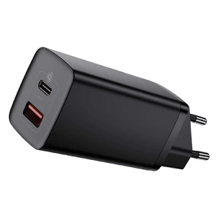 Baseus GaN2 Lite Fast Wall Charger 65W USB / USB Type C Quick Charge 3.0 Power Delivery (нітрид галію) чорний (CCGAN2L-B01)