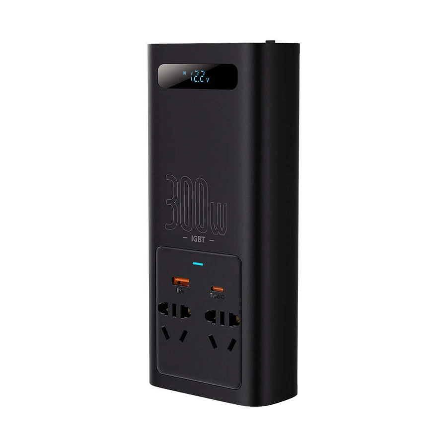 Baseus IGBT инвертор автоматический 300Вт 220В (CN / EU вилка) negru (CGNB010101): цены и характеристики