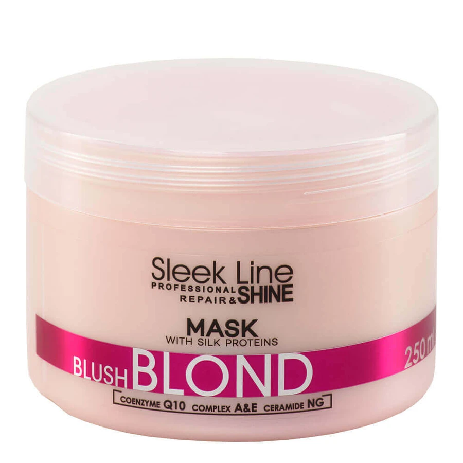 Маска для світлого волосся Stapiz Sleek Line Blush з шовком, 250 мл: ціни та характеристики
