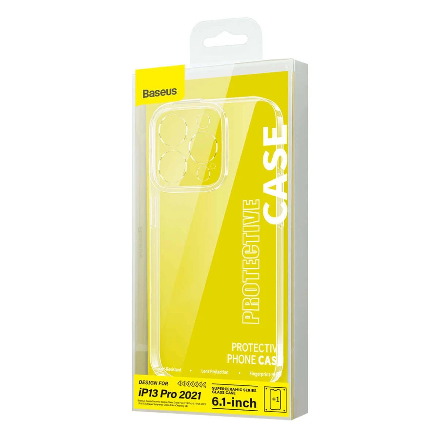 Baseus SuperCeramic Series Glass Case pentru iPhone 13 Pro 6.1 2021 + комплект для ухода: цены и характеристики
