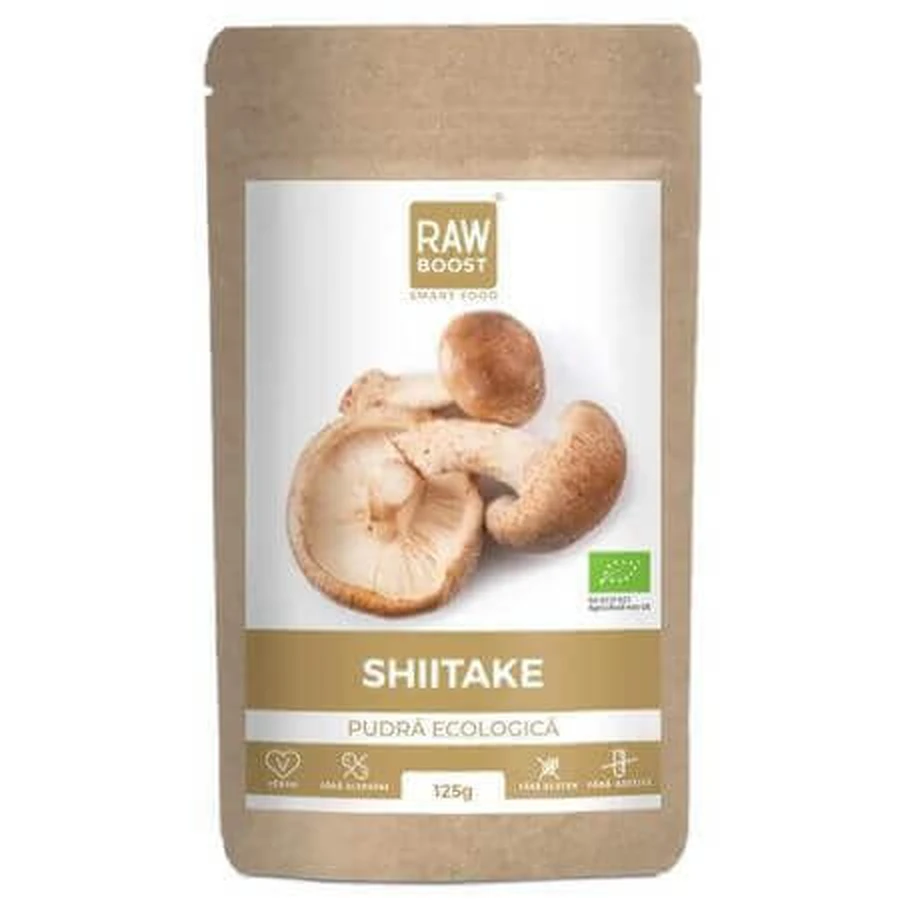 Органический порошок шиитаке, 125 г, Raw Boost: цены и характеристики