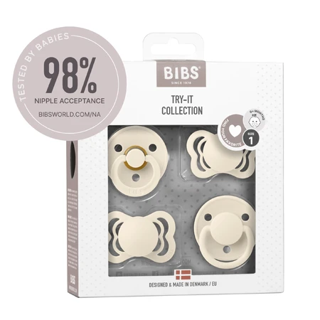 Комплект нагрудников Try-It Collection, manechine, cauciuc și silicon, mărimea 1, 0-6 luni, Ivory, 4 bucăți: цены и характеристики