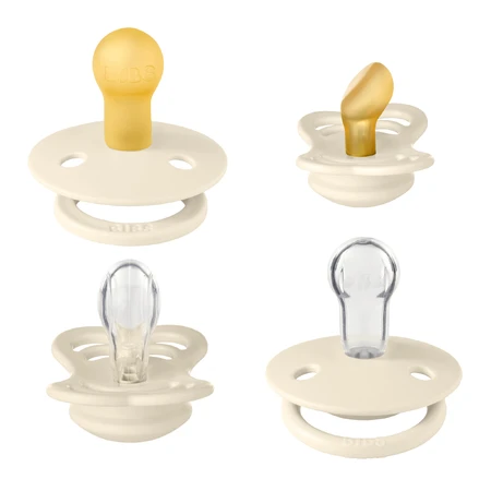 Комплект нагрудников Try-It Collection, manechine, cauciuc și silicon, mărimea 1, 0-6 luni, Ivory, 4 bucăți: цены и характеристики