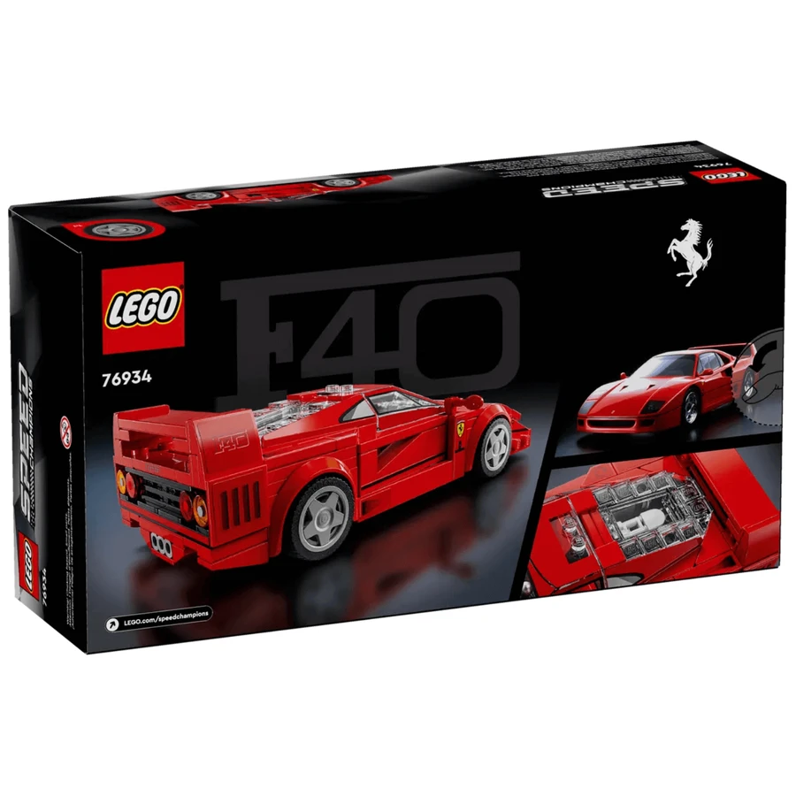 Суперкар Ferrari F40, 9+ років, 76934, Lego Speed Champions: ціни та характеристики
