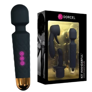 Marc Dorcel Kit Wanderful Набір з масажної палички + дві насадки, що кріпляться