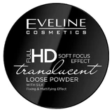Рассыпчатая фиксирующая и матирующая пудра Eveline Cosmetics Full HD Soft Focus с шёлком, 6 г