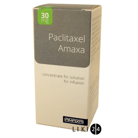 Паклитаксел амакса конц. д/р-ра д/инф. 6 мг/мл фл. 5 мл: цены и характеристики
