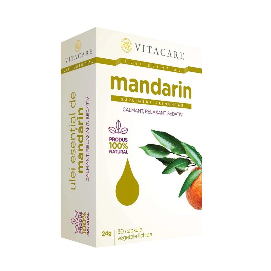 Эфирное масло мандарина, 30 капсул, Vitacare: цены и характеристики