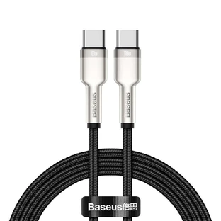 Кабель Baseus Cafule Series Metal Data USB-C / USB-C PD QC SCP 100W 5A 1 м - чорний