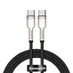 Кабель Baseus Cafule Series Metal Data USB-C / USB-C PD QC SCP 100W 5A 1 м - чорний