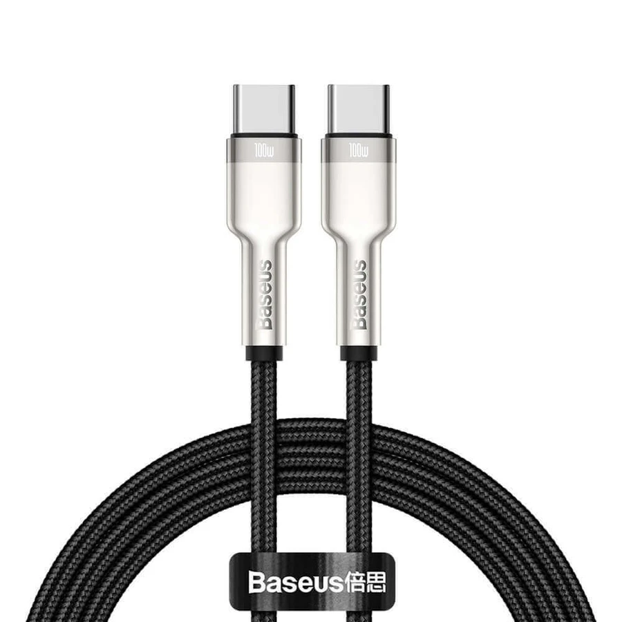 Кабель Baseus Cafule Series Metal Data USB-C / USB-C PD QC SCP 100W 5A 1 м - чорний: ціни та характеристики