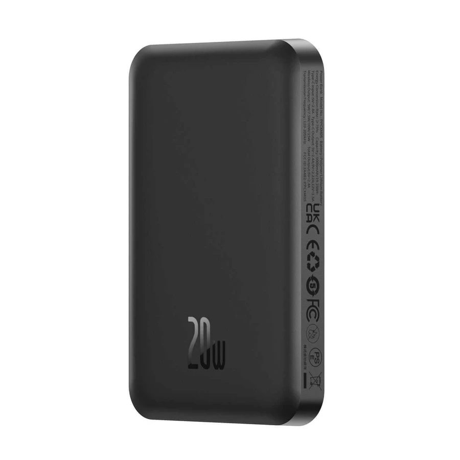 Внешний аккумулятор Baseus Mini Power Bank 5000 мАч 20 Вт + кабель USB-C (20 В/3 А) - черный: цены и характеристики