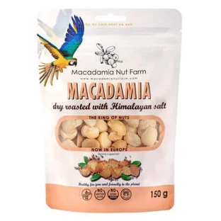 Горіхи макадамії смажені з гімалайською сіллю, 150 г, Macadamia Nut Farm