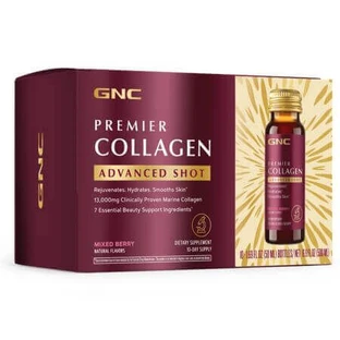 Premier Collagen Hydrolyzed Marine Collagen Peptide Shots, 10 шт. по 50 мл, GNC