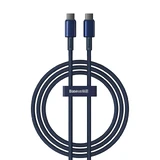 Кабель Baseus Tungsten Gold USB-C / USB-C 100 Вт 1 м - темно-синій