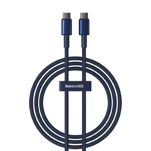 Кабель Baseus Tungsten Gold USB-C / USB-C 100 Вт 1 м - темно-синій