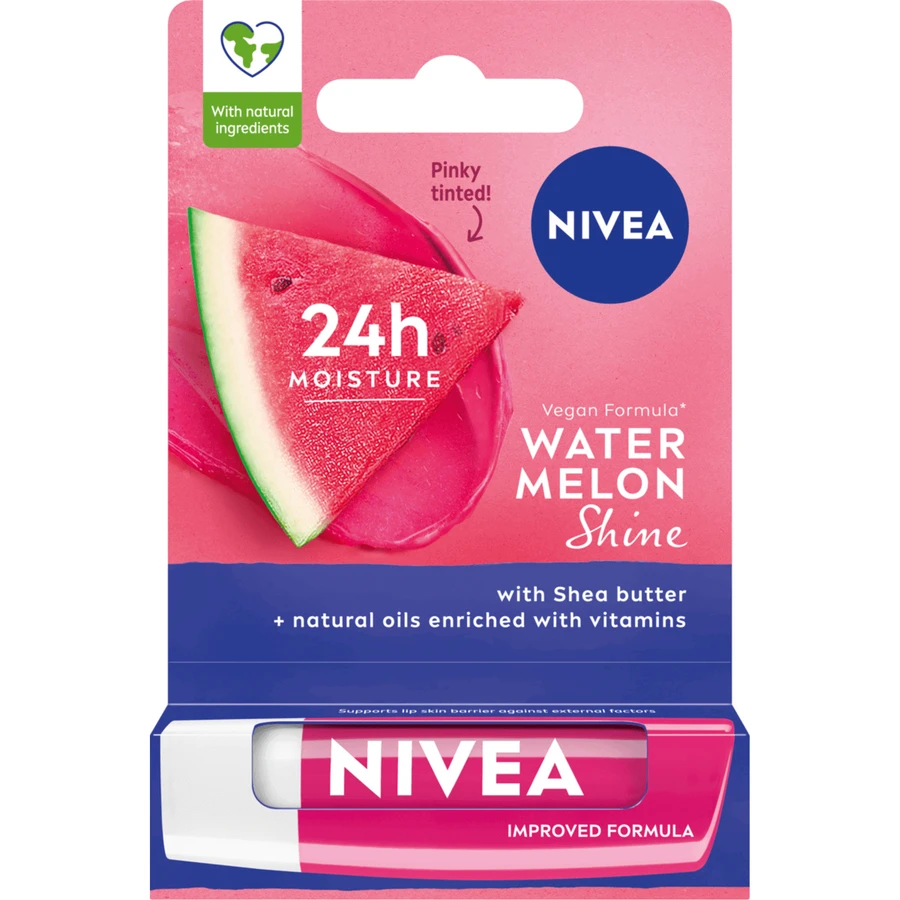 Живильна губна помада Nivea Watermelon Shine, 4,8 г: ціни та характеристики