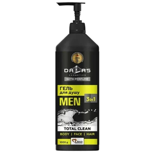 Гель для душу Dalas Men 3-in-1 Total Clean, 1000г
