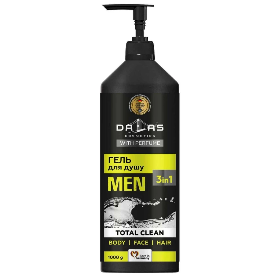 Гель для душу Dalas Men 3-in-1 Total Clean, 1000г: ціни та характеристики